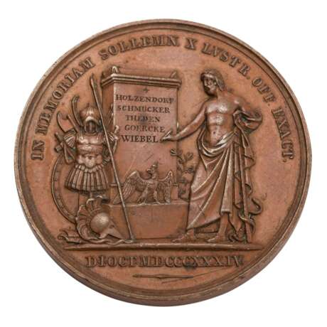 Bronze medal - Medicina in numis. On his 50th anniversary of service 1834 - photo 2