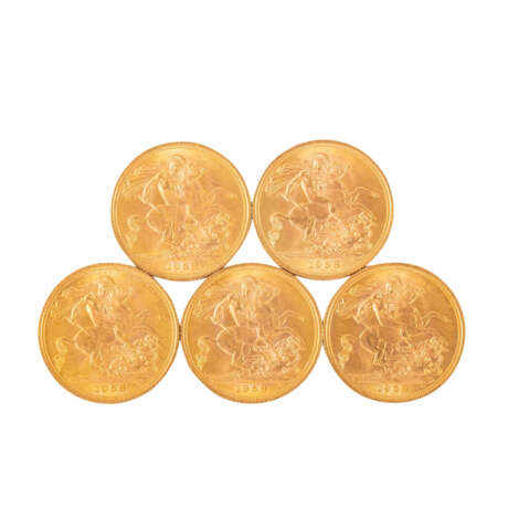 Great Britain - 6 x GBP Sovereign, GOLD, - Foto 3