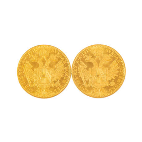 Austria - 2 x 1 ducat 1915 (official new mintage), GOLD, - Foto 2