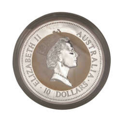 Australia /SILVER - $10 Elizabeth II 10 oz Kookaburra 1994