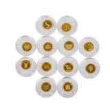 The smallest gold coins in the world! - Composition of 12 pieces, - Foto 1