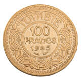 Tunisia/Gold - 100 Francs 1935, vz., - Foto 2