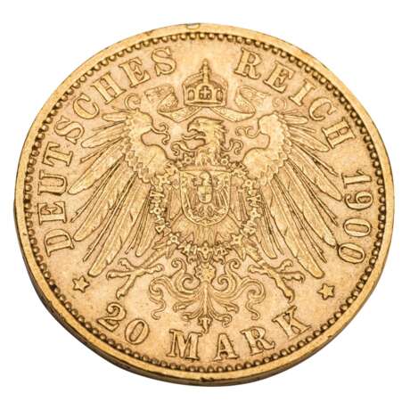 German Empire /GOLD - Bavaria, Otto 20 Mark 1900/D - Foto 2