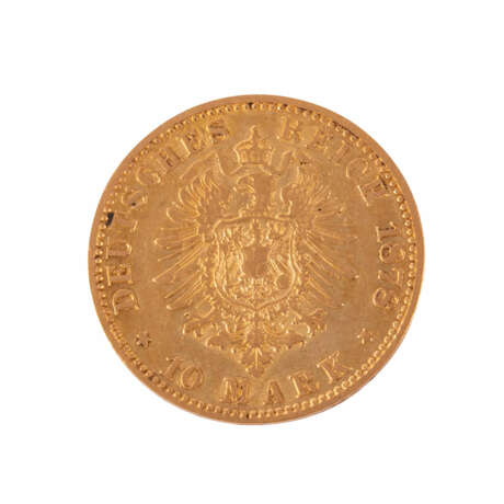 German Empire /GOLD - Free and Hanseatic City 10 Mark 1878-J - Foto 2