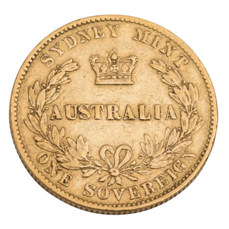 Australia/Gold - 1 Sovereign 1870/Sydney, Victoria, ss-/ss, - photo 2