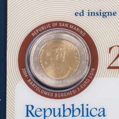 San Marino 2 Euro coin - Bartolomeo Borghesi 2004
