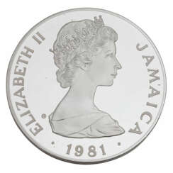 Jamaica /SILVER - 25 Dollars - Elizabeth II Royal Wedding 1981 PP