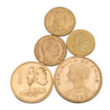 South America and Central America 5-piece gold convolute - - Foto 1