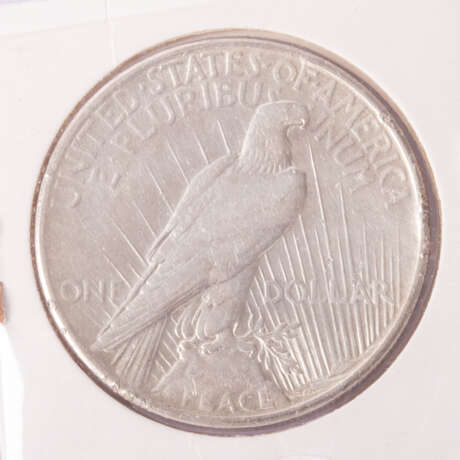 USA - Convolute of 6 x Peace Dollars, - фото 4