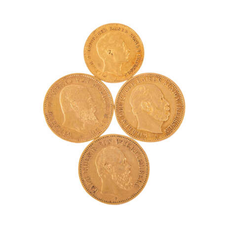 German Empire 4-piece gold convolute 20 marks (3x) and 10 marks (1x) - Foto 1