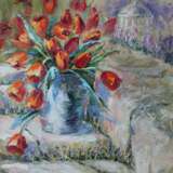 Тюльпаны Холст Масляные краски Импрессионизм Натюрморт 2015 г. - фото 1