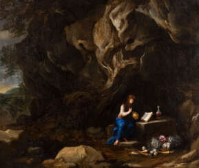 DAVID TENIERS DER JÜNGERE (ATTR.) GROTTENLANDSCHAFT MIT DER BÜSSENDEN MARIA VON MAGDALA