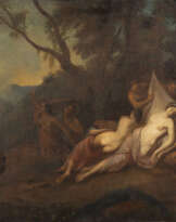 CORNELIS VAN POELENBURGH (UMKREIS) LANDSCHAFT MIT SCHLAFENDEN NYMPHEN (DIANA?) UND SATYREN