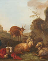 MITGLIED DER ROOS-FAMILIE DES FRÜHEN 18. JH. RUHENDER ZIEGENHIRTE BEI DER MITTAGSPAUSE