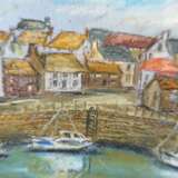 The harbour at Crail Fife in Scotland Cardboard See description Landscape painting 2018 - photo 2
