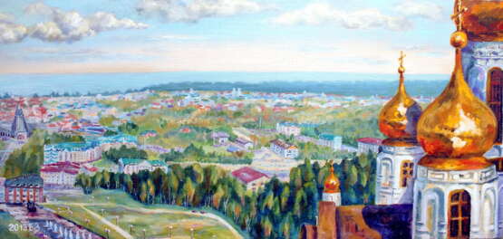 Русь православная Canvas Oil paint Impressionism Landscape painting 2013 - photo 1