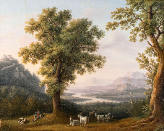 JAKOB PHILIPP HACKERT BLICK AUF DEN VOLTURNO BEI CAJAZZO, 1805 - Foto 1