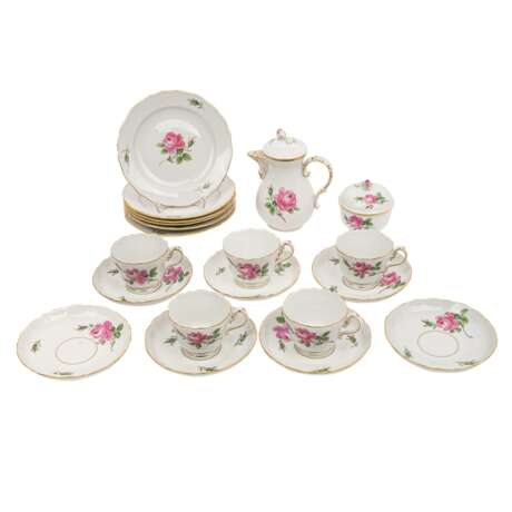 MEISSEN 20 service pieces 'Red Rose', 2nd choice, mostly after 1934. - Foto 1