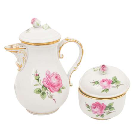MEISSEN 20 service pieces 'Red Rose', 2nd choice, mostly after 1934. - фото 4