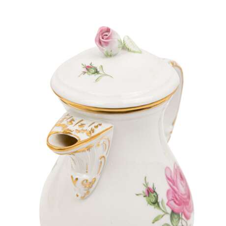 MEISSEN 20 service pieces 'Red Rose', 2nd choice, mostly after 1934. - фото 5