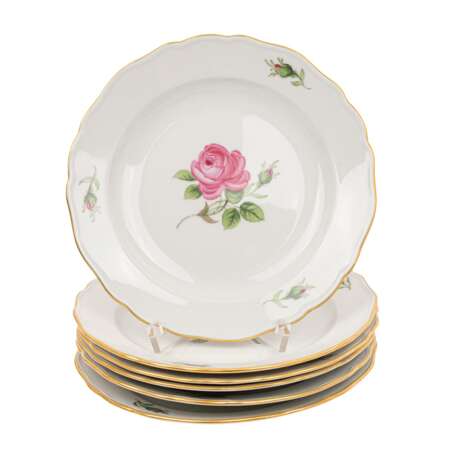 MEISSEN 20 service pieces 'Red Rose', 2nd choice, mostly after 1934. - Foto 6