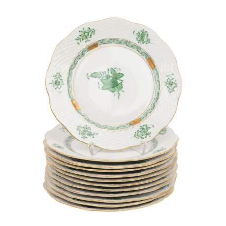 HEREND 49-piece breakfast service 'Apponyi green', 20th c. - photo 4