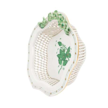 HEREND 8-piece set 'Apponyi green' and 'Indian basket green', 20th c.: - фото 7