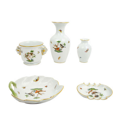 HEREND 5-piece set 'Rothschild', 20th c.: - фото 3