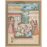 4 miniature paintings in 3 frames. INDIA/PERSIA, around 1900. - photo 4