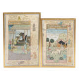 4 illustrated book pages and calligraphy. INDIA/PERSIA, c. 1850/60. - photo 2