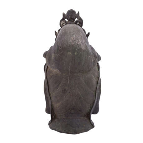Survivor-sized head of Guanyin made of bronze. CHINA, Qing Dynasty (1644-1912). - photo 3