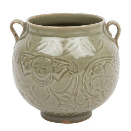 Pot with a handle made of ceramic. CHINA, 20th c., - фото 3