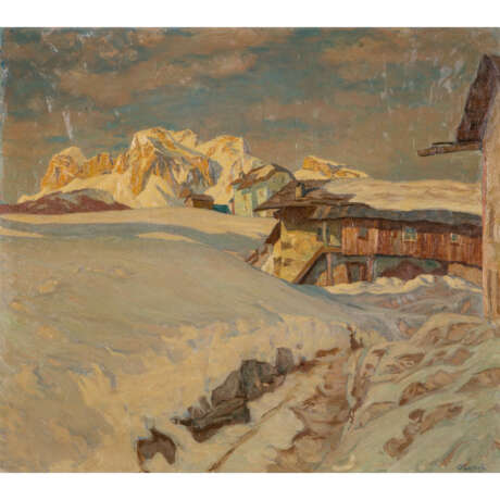 O'LYNCH OF TOWN, KARL (1869-1942), "Snowy mountain range near Mittenwald", - photo 1