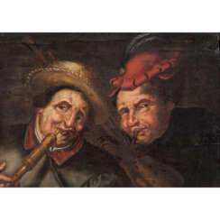 HUYS, Pieter; ATTRIBUIERT/UMKREIS (P. H.: also Huijs, 1519-1584), "Two Bagpipers."