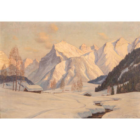 KETTEMANN, ERWIN (1897-1971) "Winter Evening in the Karwendel". - Foto 1