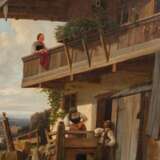 RITTMEYER, Emil, ATTRIBUIERT (1820-1904), "In front of the house in the mountains", - Foto 3