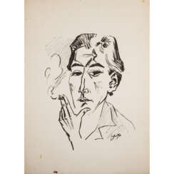 PECHSTEIN, HERMANN MAX (1881-1955), "Smoking",