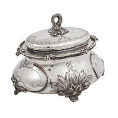 GERMAN Sugar bowl, silver, 19th c.