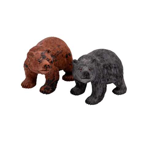 GEMSTONE CARVING, TWO BEARS, - photo 1