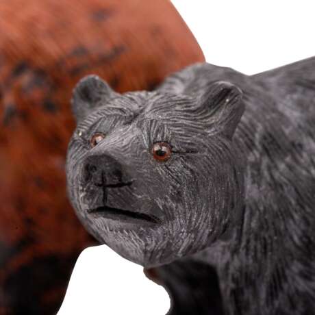 GEMSTONE CARVING, TWO BEARS, - photo 2