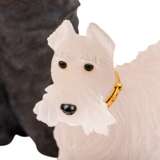 GEMSTONE CARVINGS, PAIR OF DOG AND CAT FIGURINES, - фото 3
