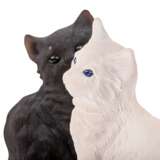 GEMSTONE CARVINGS, PAIR OF DOG AND CAT FIGURINES, - фото 9