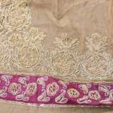 Oriental embroidery cover throw for a demi-lune wall console. - фото 4