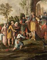 DEUTSCH-NIEDERLÄNDISCHE SCHULE DES 17. JH. ALTTESTAMENTARISCHE SZENE MIT KÖNIG SALOMON