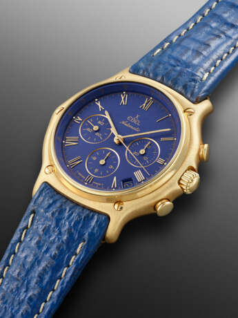 EBEL, YELLOW GOLD CHRONOGRAPH '1911' WITH BLUE DIAL - Foto 2