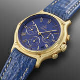 EBEL, YELLOW GOLD CHRONOGRAPH '1911' WITH BLUE DIAL - фото 2