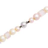 Pale pink morganite prism necklace - фото 1