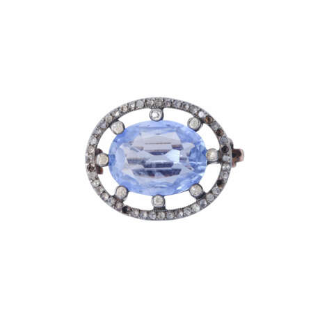 Brooch with sapphire ca. 3,3 ct - фото 1