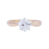 Solitaire ring with beautiful old cut diamond of ca. 1,2 ct, - photo 2