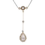 Dainty necklace with old cut diamond drop ca. 0,4 ct - Foto 2